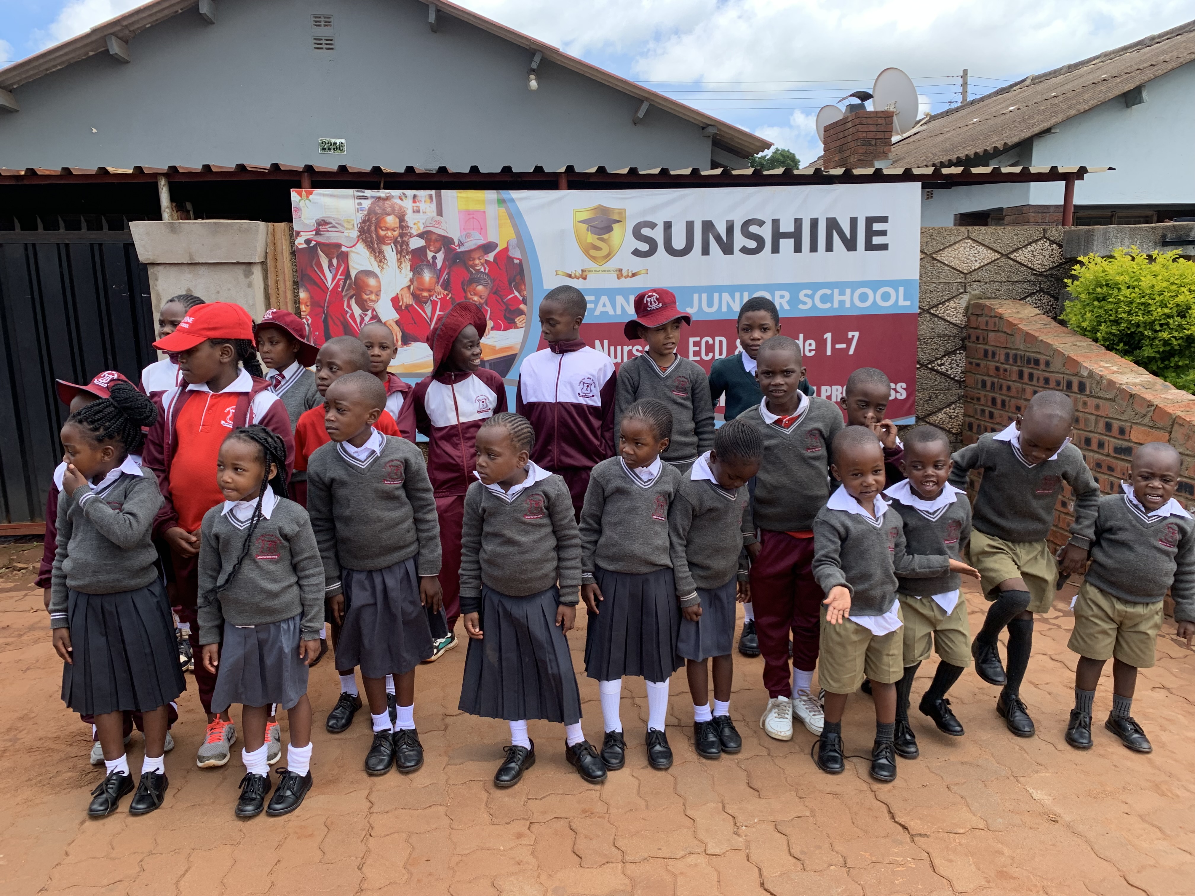 ECD students playing at Sunshine Infant & Junior School in Harare